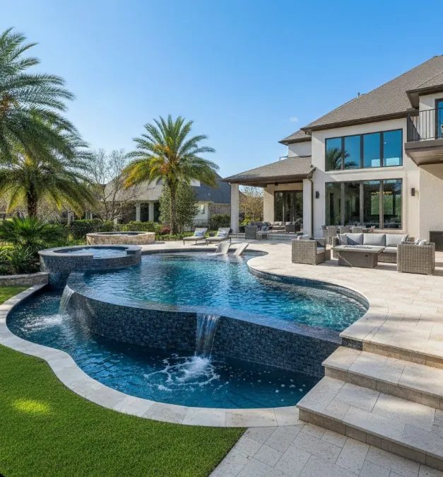 Custom pool build Montgomery